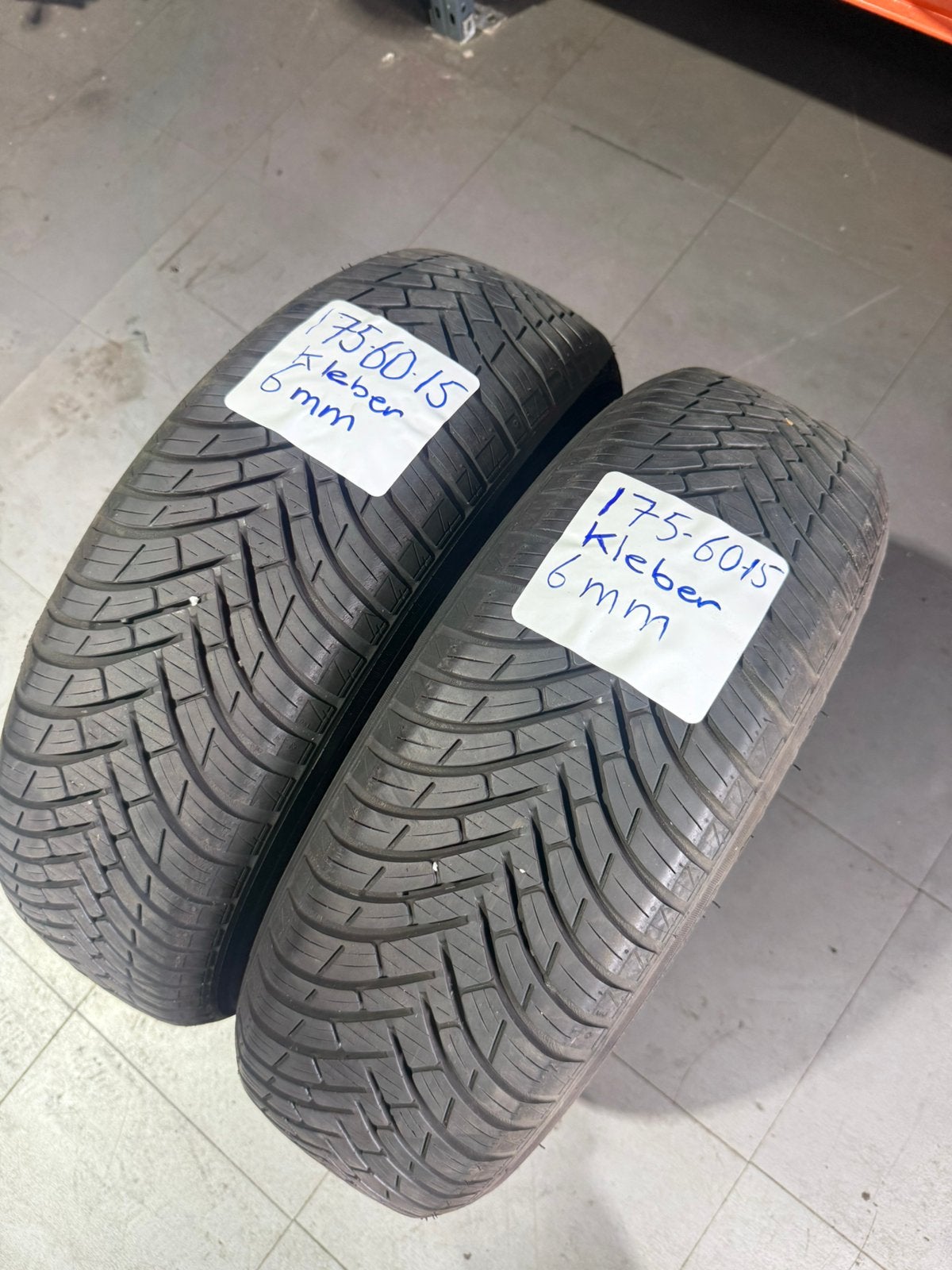 2 x Kleber AllSeason banden 175/60R15, Auto-onderdelen, Banden en Velgen, Ophalen, Gebruikt, 15 inch, Qbanden@gmail.com