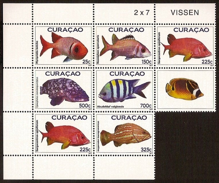 Curacao 66/72 postfris Vissen 2012, Ophalen of Verzenden, Postfris