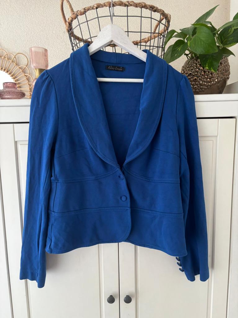 King Louie blazer maat S koningsblauw, Kleding | Dames, Ophalen of Verzenden, Zo goed als nieuw, Maat 36 (S), Blauw