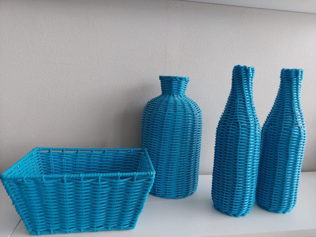 Decoratie materiaal, frisse kleur blauw, Ophalen, Gebruikt, Blauw