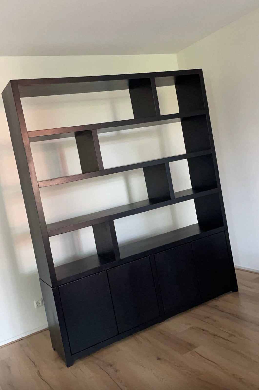 Zwarte Vakkenkast 180x220x40 cm, Huis en Inrichting, Kasten | Boekenkasten, Ophalen, Gebruikt, 200 cm of meer, 150 tot 200 cm