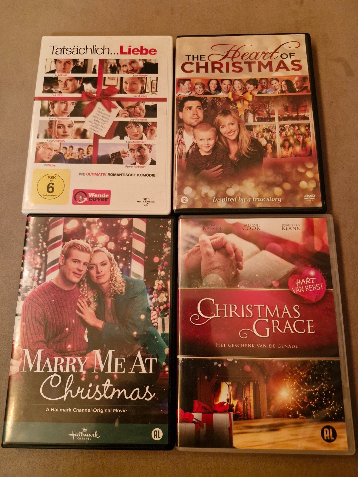 Kerstfilms DVD: Love Actually, Heart of Christmas, Marry Me, Ophalen, Nederlands, Duits, Zo goed als nieuw