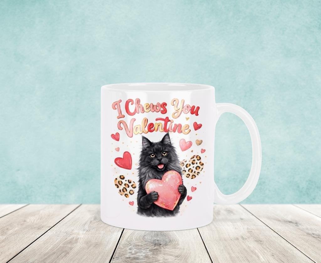 I Chews You Valentine - Maine Coon Mok, Verzenden, Keramiek, Nieuw, Overige stijlen