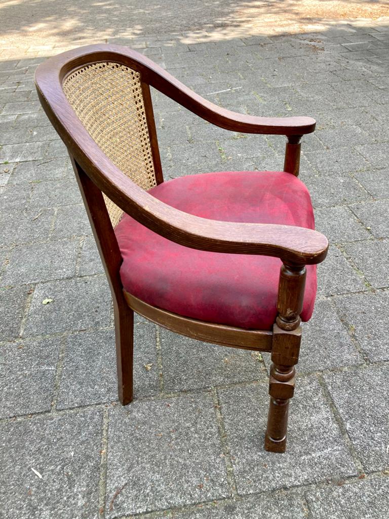 Leuke compacte fauteuil met webbing, Antiek en Kunst, Antiek | Meubels | Stoelen en Banken, Ophalen