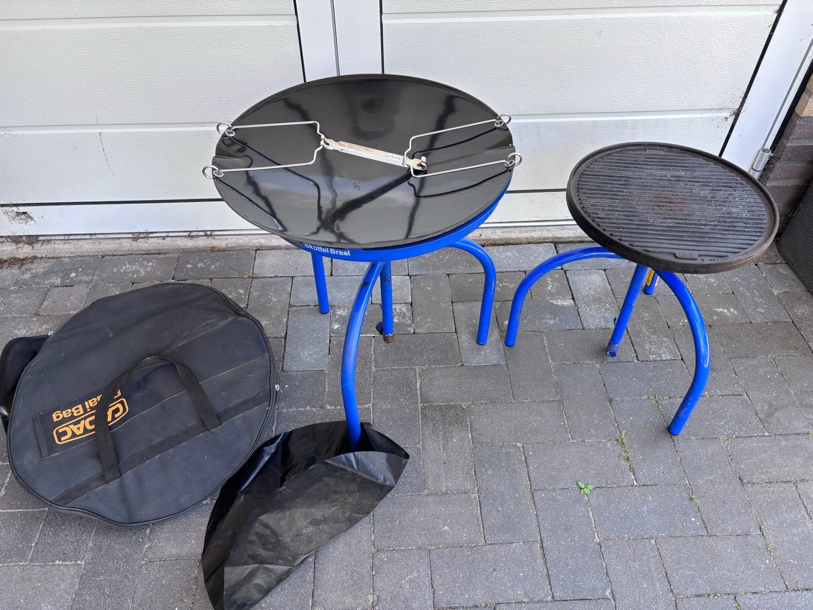 CADAC Skottelbraai met extra grillplaat en draagtassen, Ophalen, Gebruikt