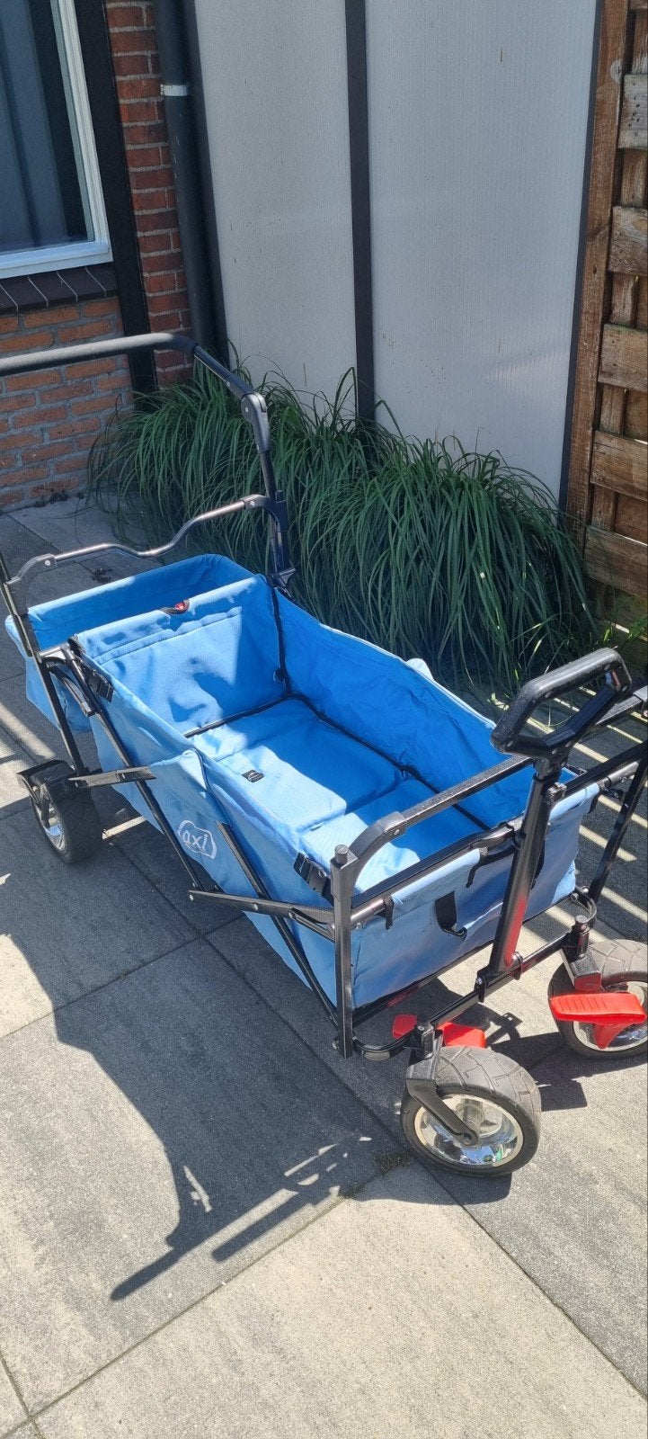 Opvouwbare bolderkar met zonnekap - Blauw, Ophalen of Verzenden