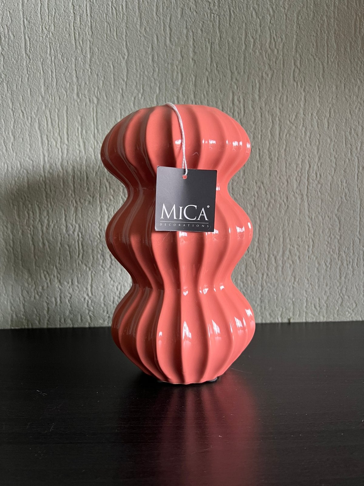 Mica Decorations Pippa vaas roze 23 cm, Ophalen of Verzenden, Nieuw, Roze, 23 cm