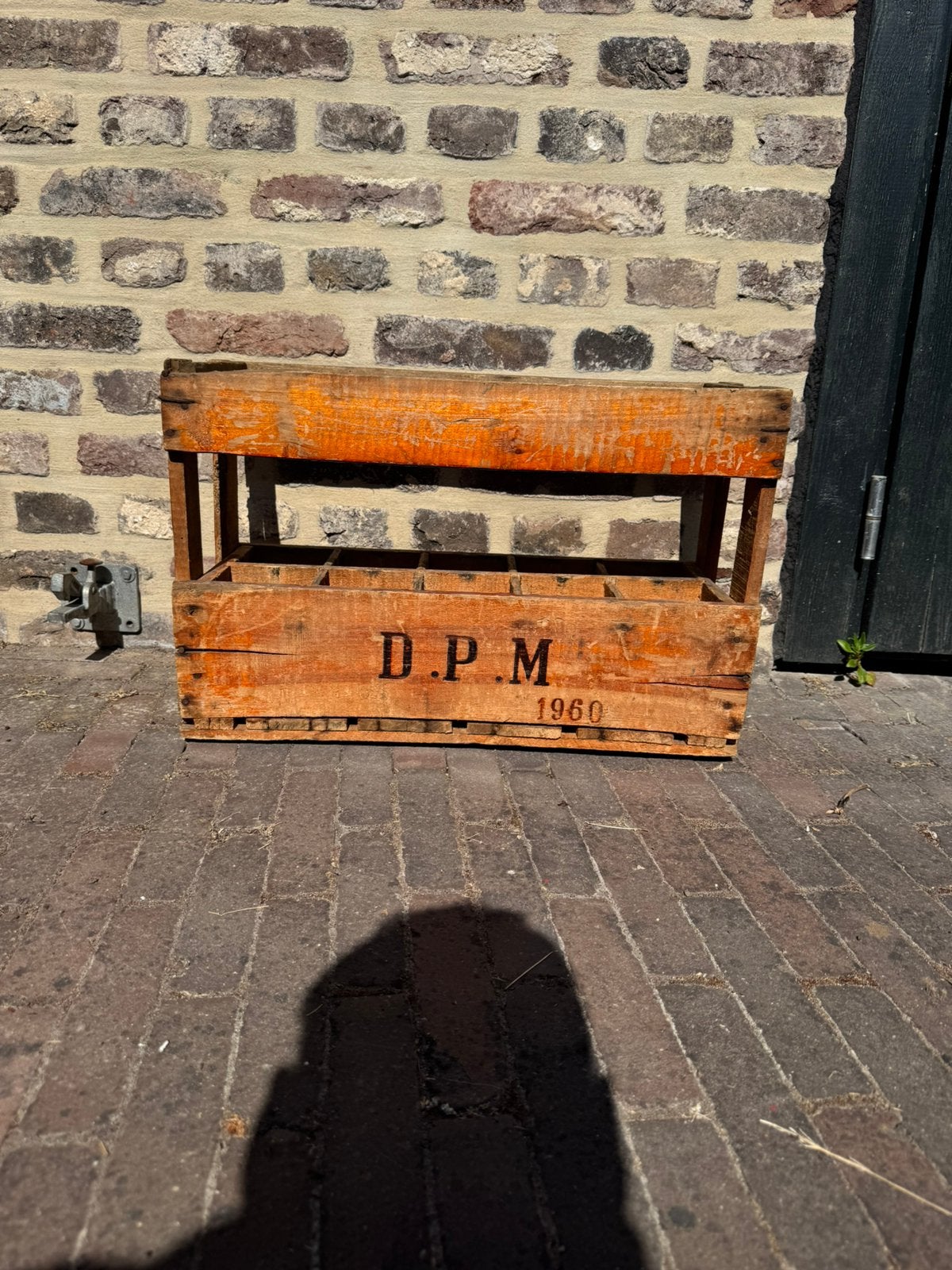 Houten krat bierkrat vintage, Ophalen, Minder dan 50 cm, Gebruikt, Minder dan 50 cm