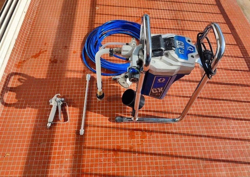 Graco GX21 airless verfspuit set, Doe-het-zelf en Verbouw, Schildersmaterialen, Ophalen, Zo goed als nieuw, Verfspuit of Verfpomp