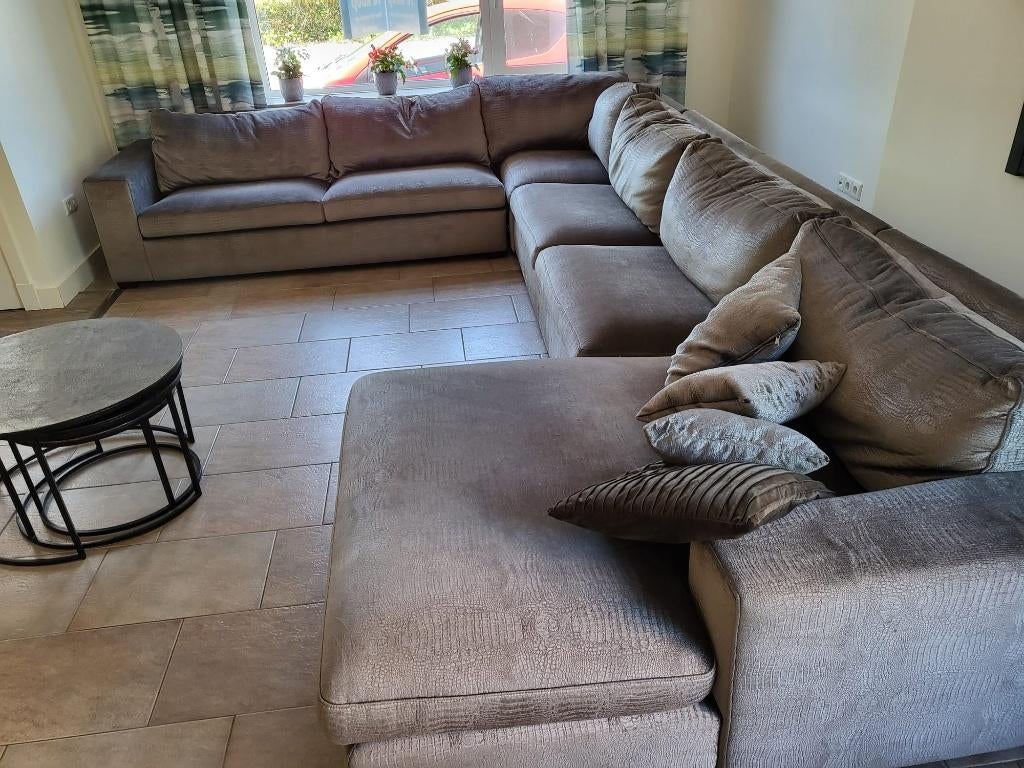 Luxe U bank koudschuim, Hoekbank, 300 cm of meer, Ophalen of Verzenden, Zo goed als nieuw