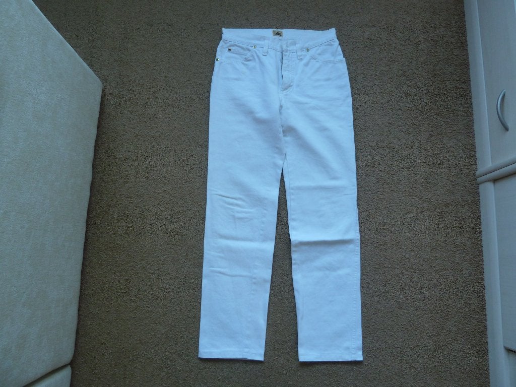 Vintage Lee witte jeans maat 28/30 izgs, Kleding | Dames, Ophalen of Verzenden, Zo goed als nieuw, Wit, W28 - W29 (confectie 36)