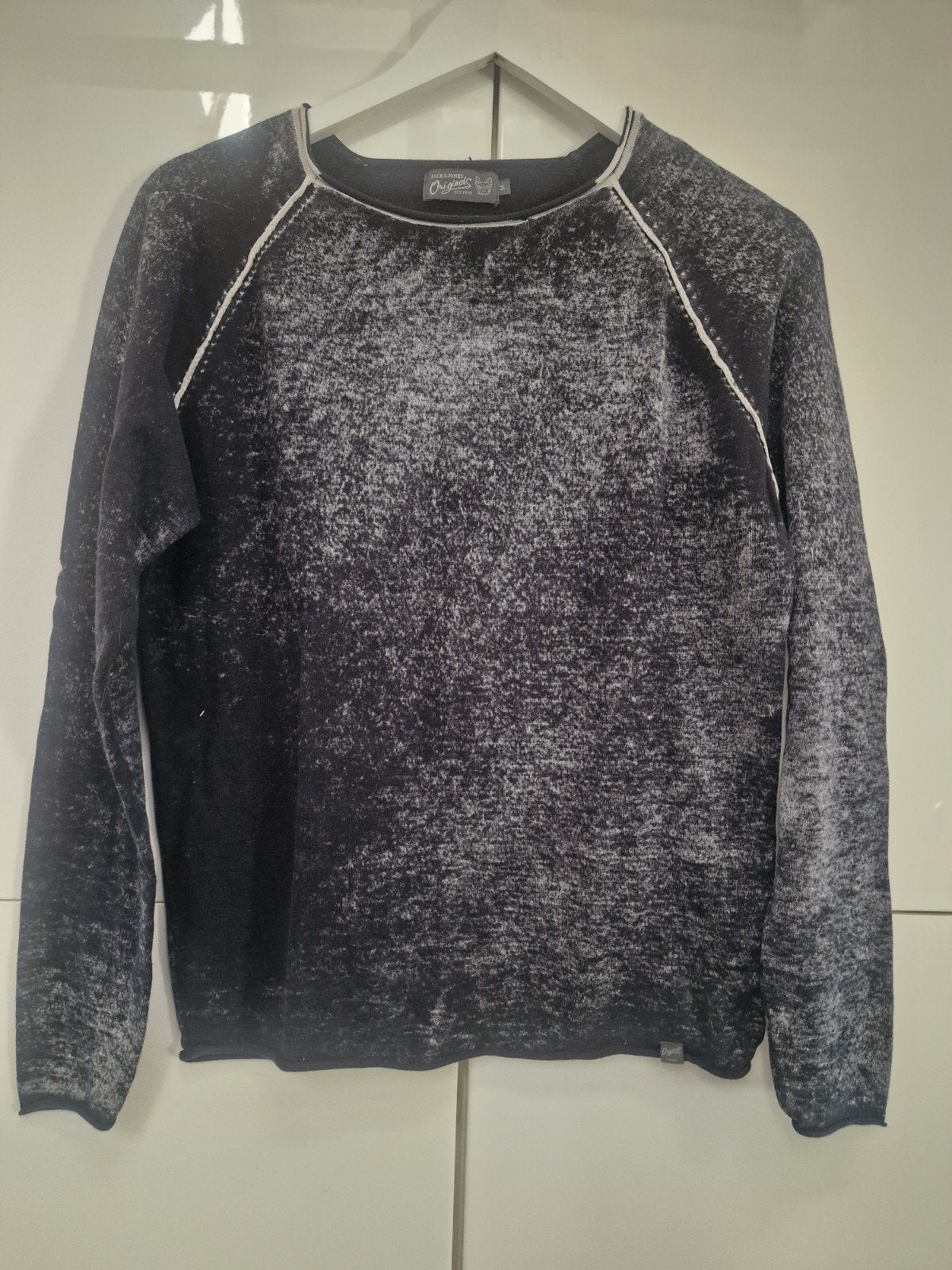 Jack & Jones Originals Trui Maat M Zwart/Grijs, Maat 48/50 (M), Zwart, Ophalen of Verzenden, Zo goed als nieuw