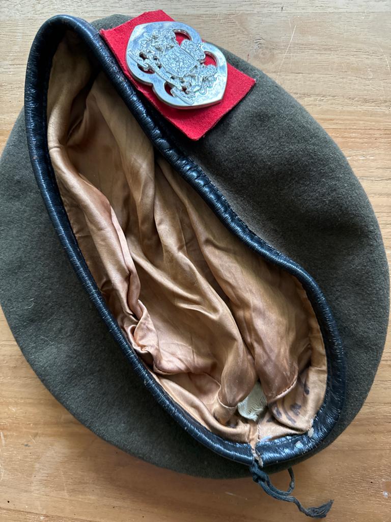 Baret Landmacht met Natres-Embleem, Ophalen of Verzenden, Landmacht, Nederland, Helm of Baret