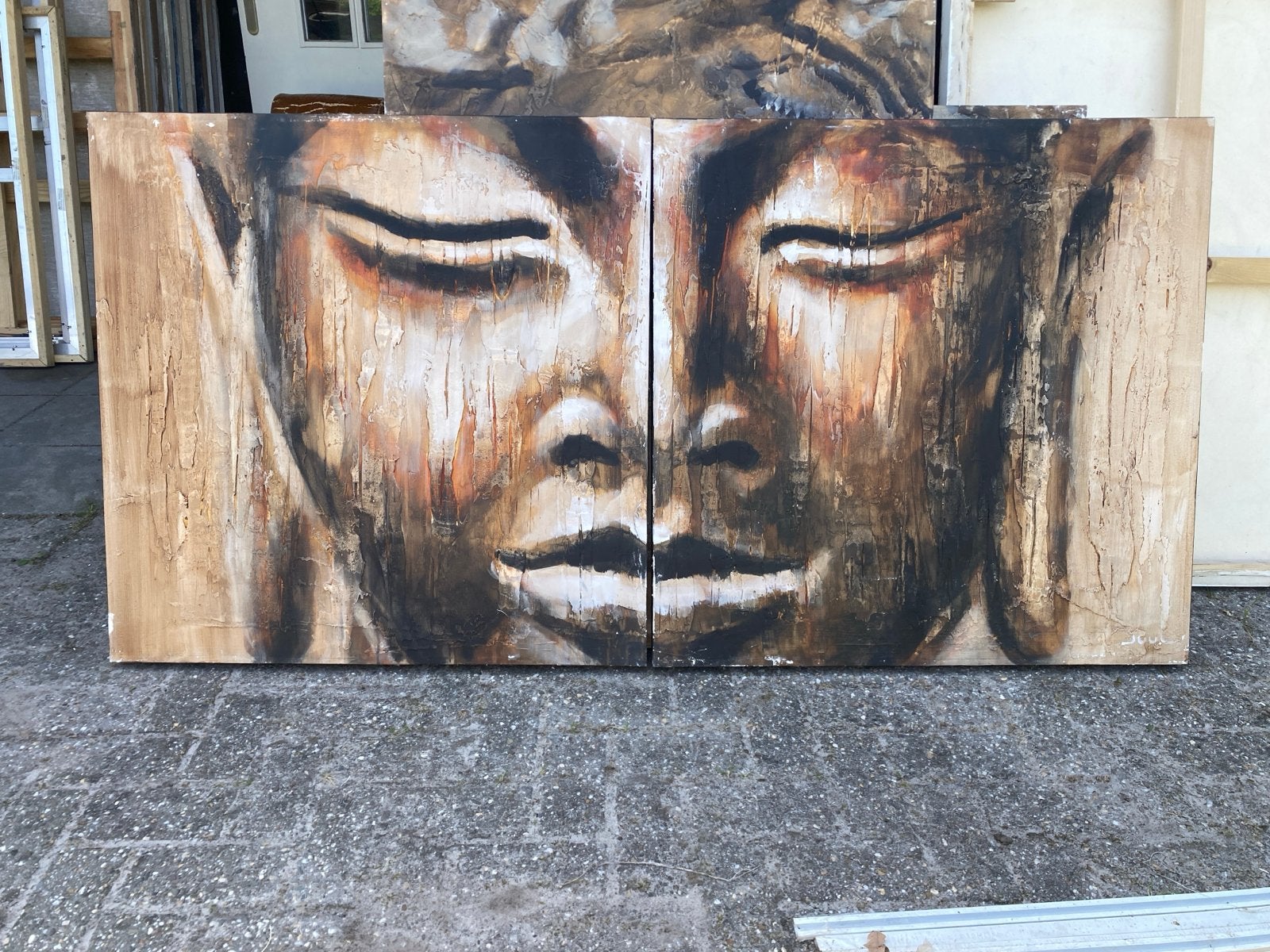 Groot Boeddha Schilderij - 90x180 cm, Ophalen