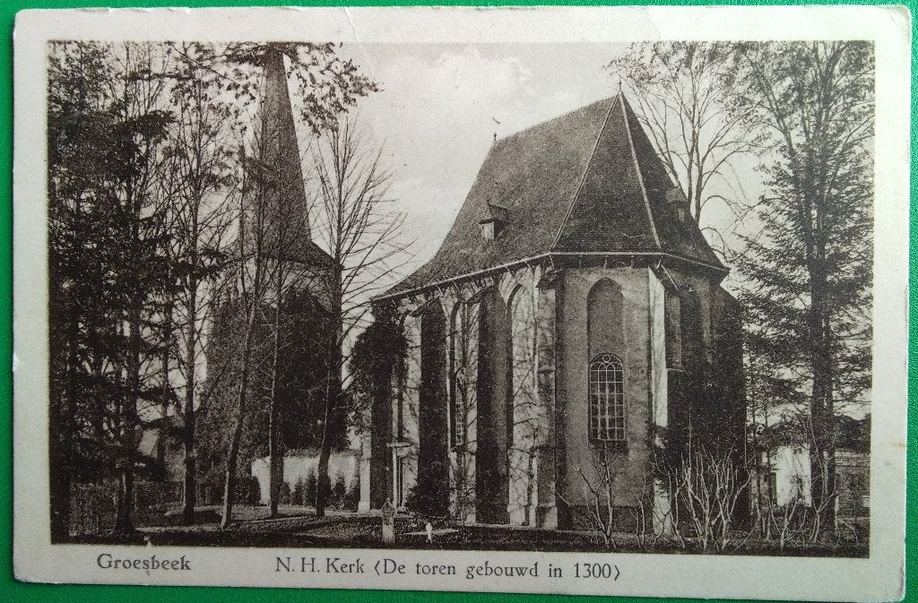 Groesbeek, N.H. kerk 1925. Klf, Verzenden, 1920 tot 1940, Gelopen, Zuid-Holland