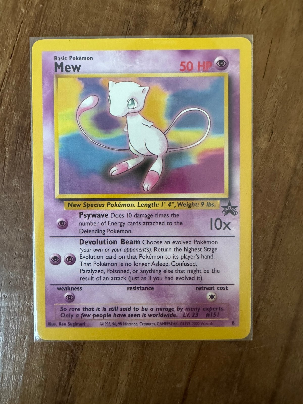 Pokémon kaart Mew Promo Engels - Black Star Promo 8, Ophalen of Verzenden, Zo goed als nieuw