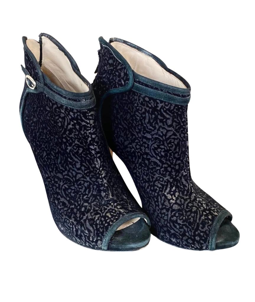 Marciano Peep-Toe Enkellaarsjes Zwart, Maat 38 - NP 290,-, Kleding | Dames, Schoenen, Pumps, Zwart, Ophalen of Verzenden, Zo goed als nieuw
