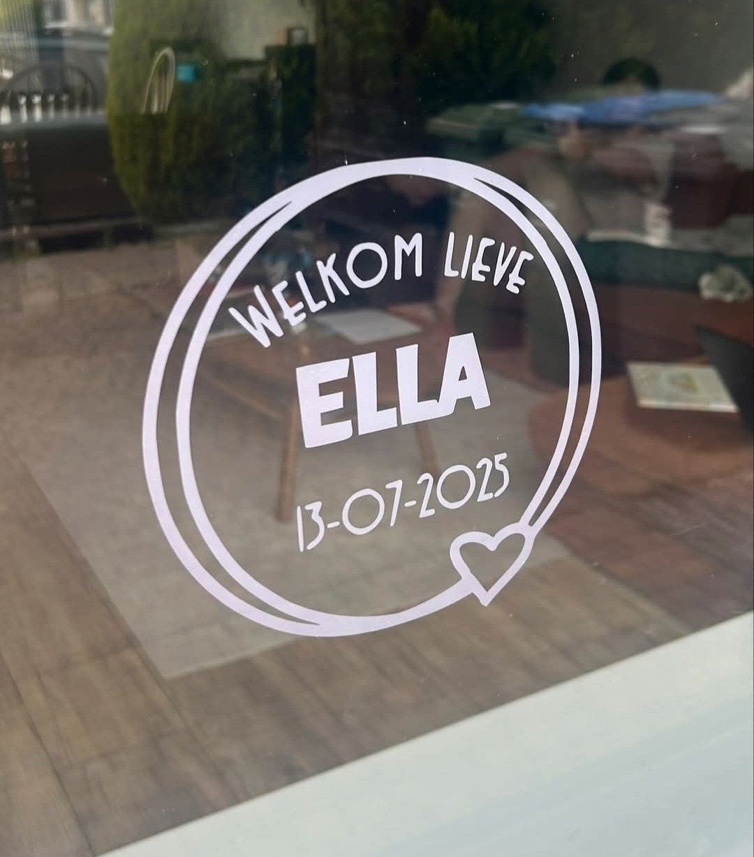Geboortesticker / raamsticker geboorte (gemaakt naar wens!), Ophalen of Verzenden