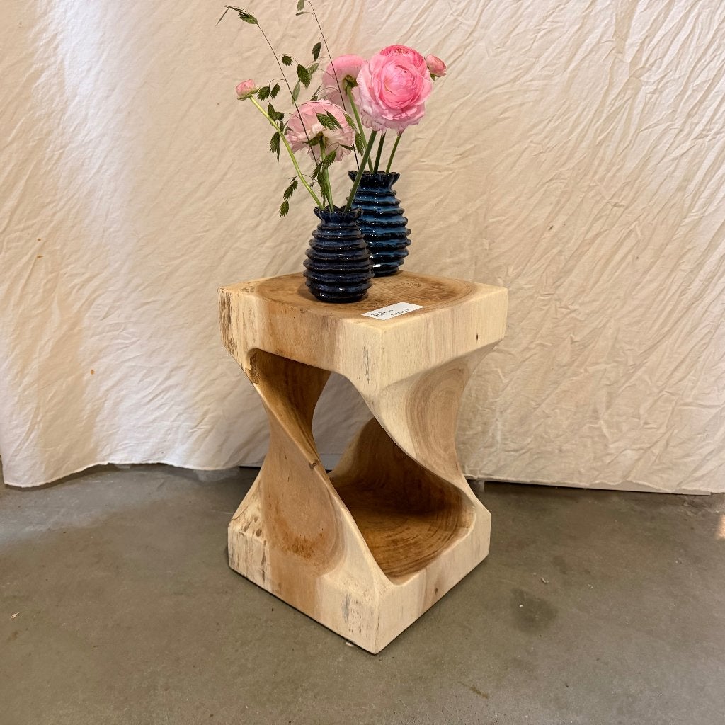 houten krukje van massief Suar - 30 x 30 cm - Gratis bezorgd