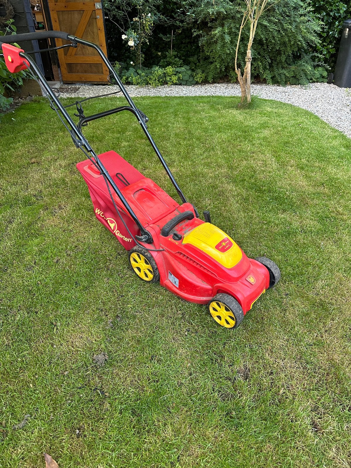 Wolf Garten A 340 E Elektrische Grasmaaier met mulchfunctie, Ophalen, Cirkelmaaier, Gebruikt, Elektrische grasmaaier