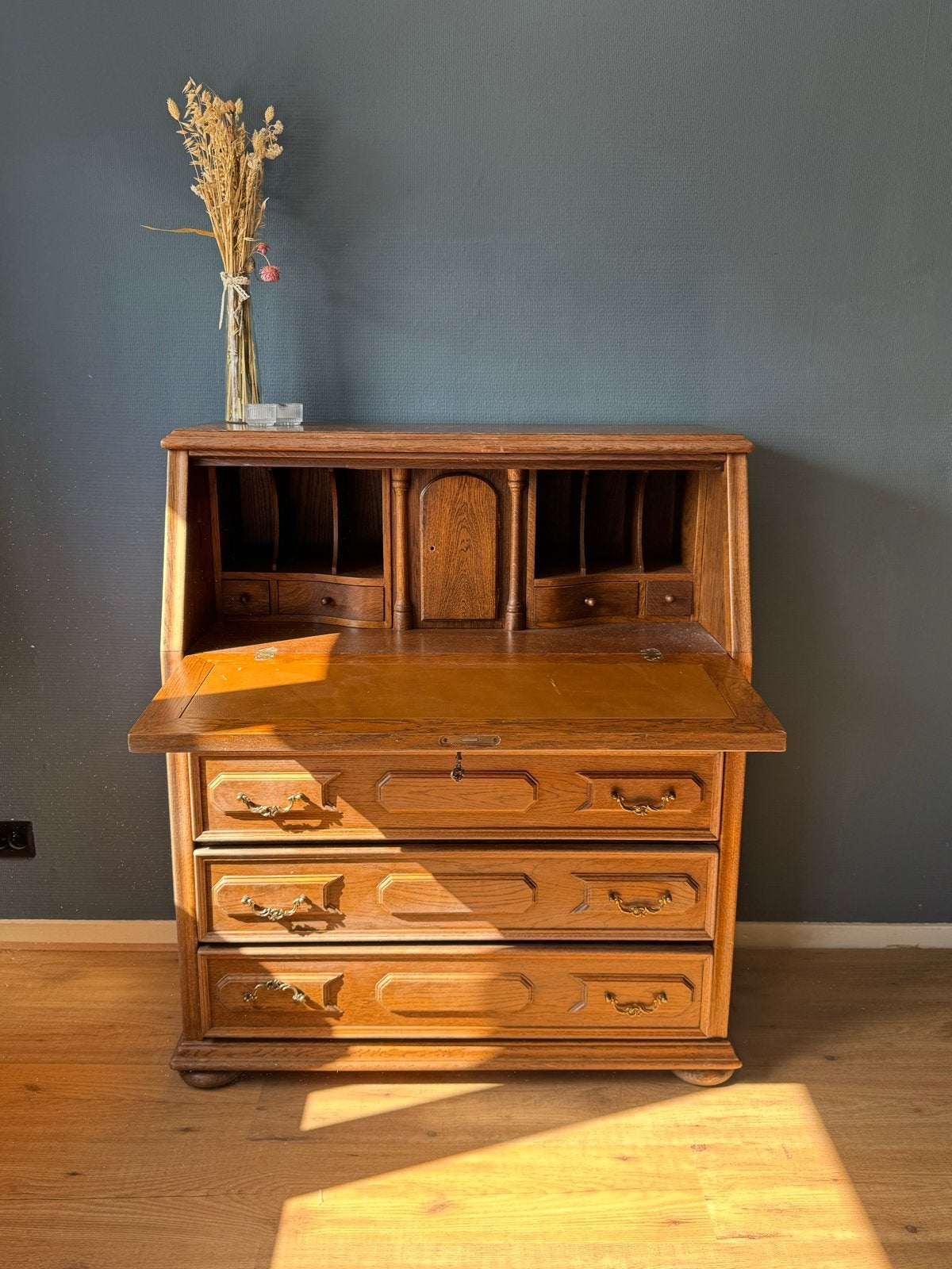 Antiek eikenhouten secretaire, Ophalen