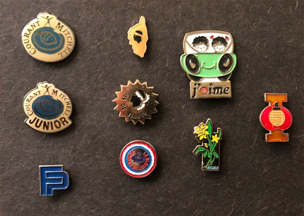 9 Franse vintage speldjes / pins, Verzenden, Zo goed als nieuw, Overige onderwerpen