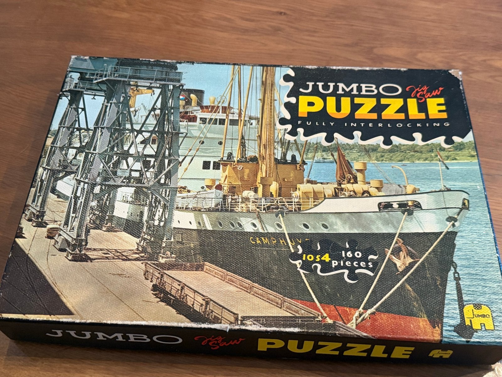 Jumbo Puzzel 'Groot Schip' - 160 stukjes, Ophalen of Verzenden, Minder dan 500 stukjes, Gebruikt, Legpuzzel