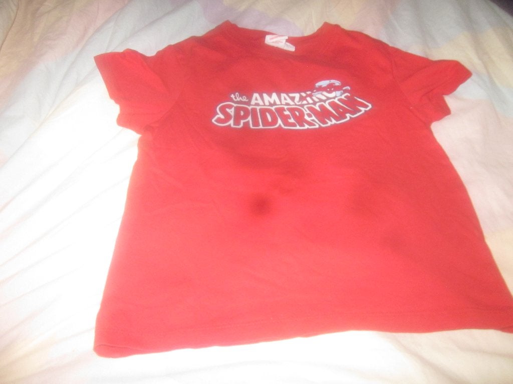 Nw rood/wit/zwart shirtje Spiderman bedrukt voor en achter, Kinderen en Baby's, Kinderkleding | Maat 116, Marvel/Orchestra, Nieuw