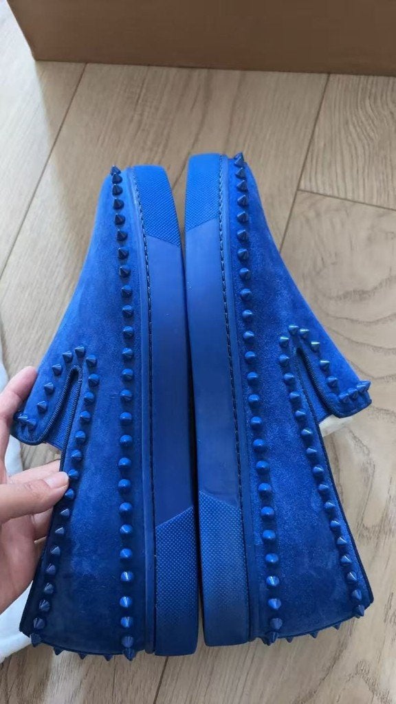 Christian Louboutin CL suède loafers blauw maat 41 – Nieuw, Loafers, Christian Louboutin, Blauw, Nieuw