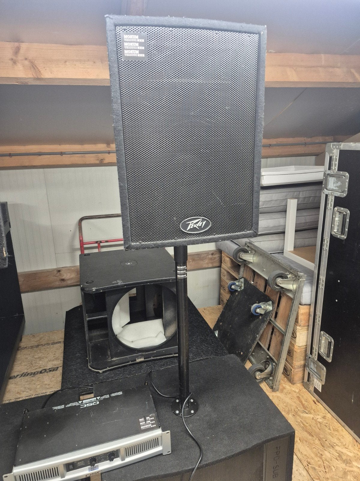 Peavey PRO-12 en PRO-SUB speakerset met QSC GX7 versterker, Ophalen, Subwoofer, Overige merken