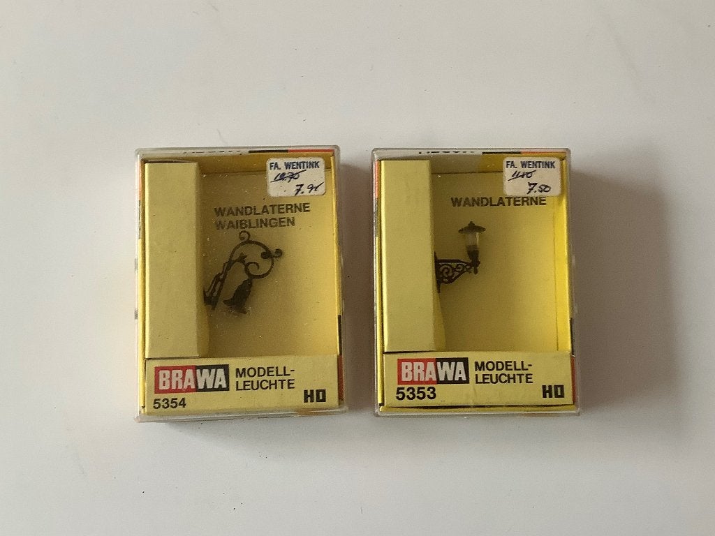 Brawa wandlampen 5353 en 5354 fraai filigraan z.g.a.n. H0, Overige merken, Gelijkstroom of Wisselstroom, Overige typen, Ophalen of Verzenden