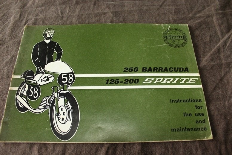 Benelli 250 Barracuda 125-200 Sprite 1966 instruction manual, Ophalen of Verzenden, Overige merken