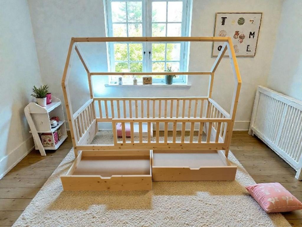 Huisbed kinderbed op maat! Bed volgens je eigen idee!, Lattenbodem, Nieuw, 70 tot 85 cm, Ophalen of Verzenden