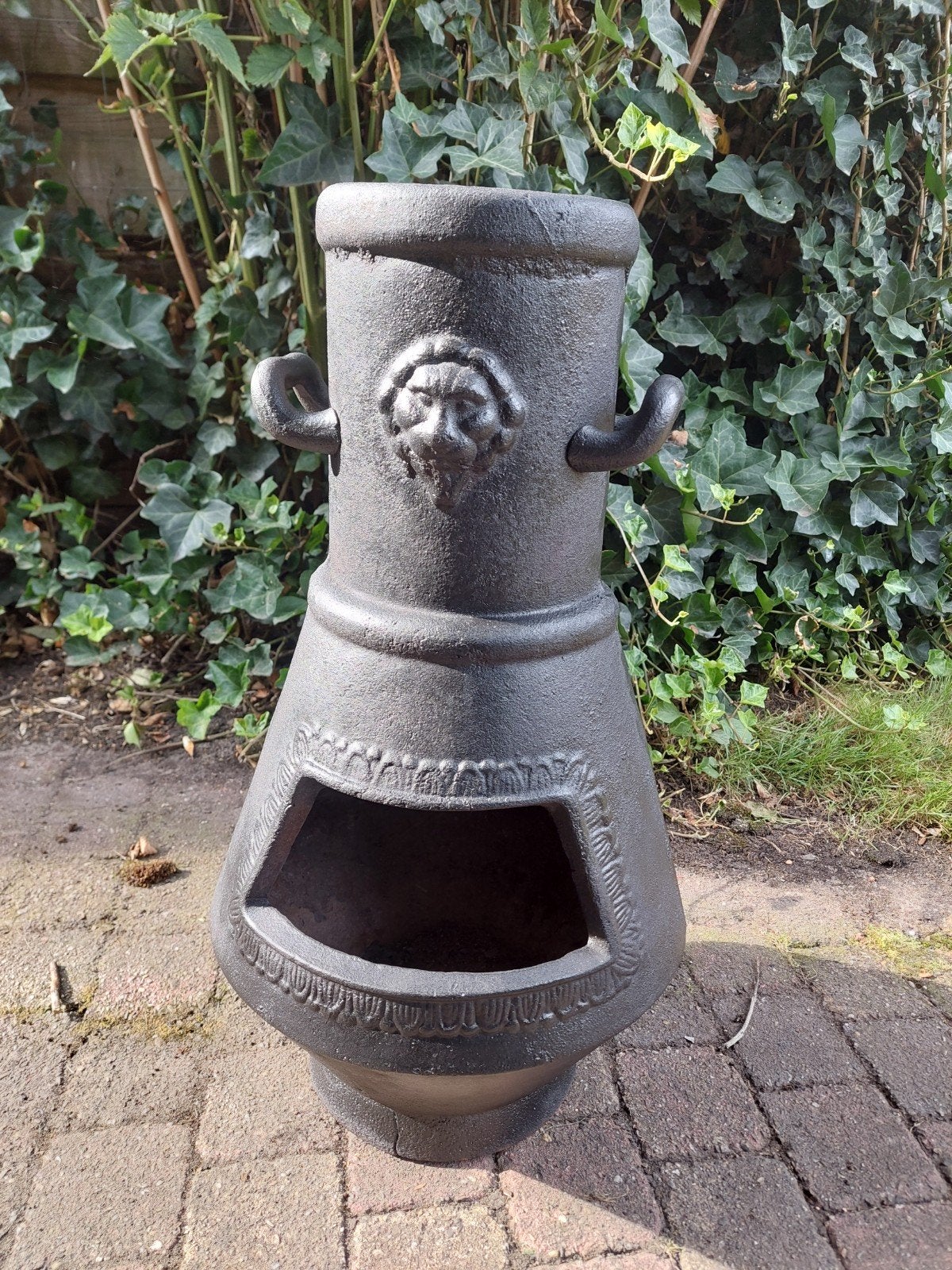 Gietijzeren Vuurton - 60 cm hoog, Tuin en Terras, Vuurkorven, Ophalen, Gebruikt, Vuurton
