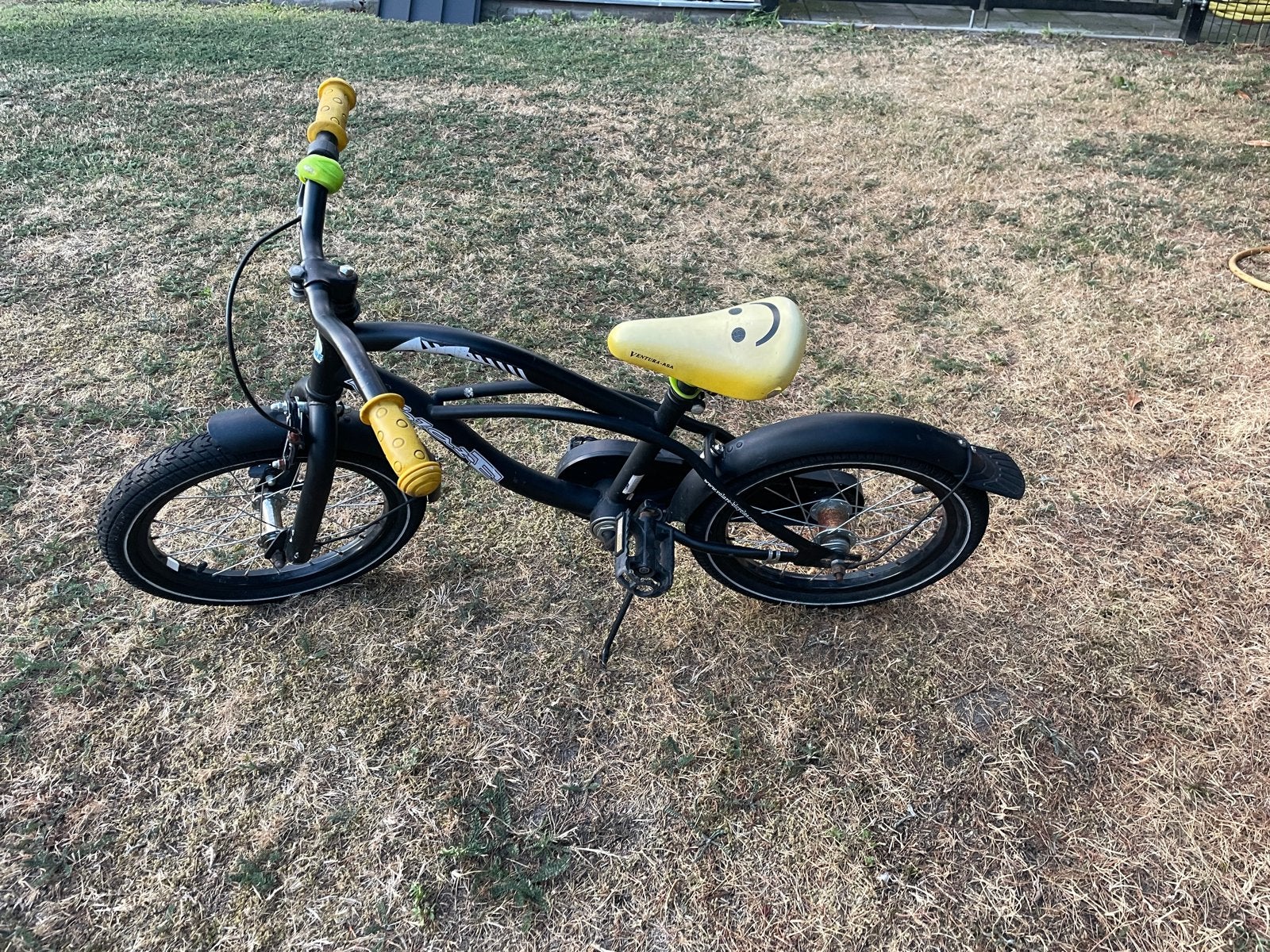 Kinderfiets 16 inch met terugtraprem en spatborden, Ophalen, Gebruikt, Terugtraprem, 16 tot 20 inch
