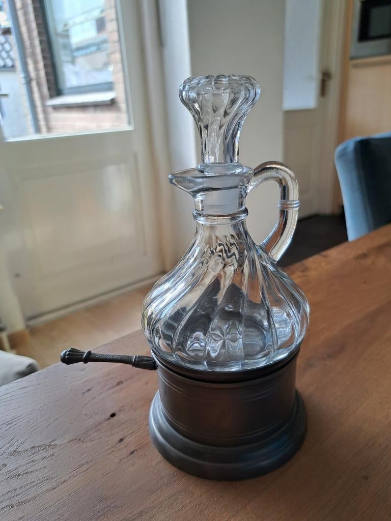 Sierlijk suiker en melkstel, tin en gedraaid glas, Ophalen