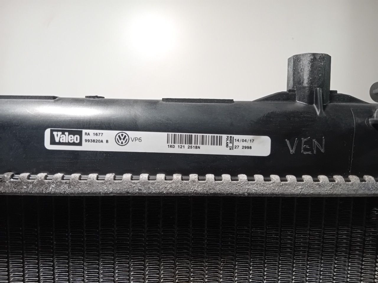 Radiateur Volkswagen Caddy, Onderdelen@venauto.nl, Van der Ven Autorecycling B.V., Gebruikt, Ettenseweg 76, 4706 PB Roosendaal, The Netherlands