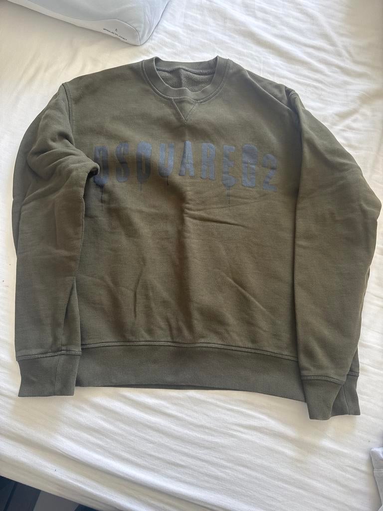 Dsquared2 Heren Sweater - Groen maat M, Ophalen of Verzenden, Zo goed als nieuw, Overige maten, Groen