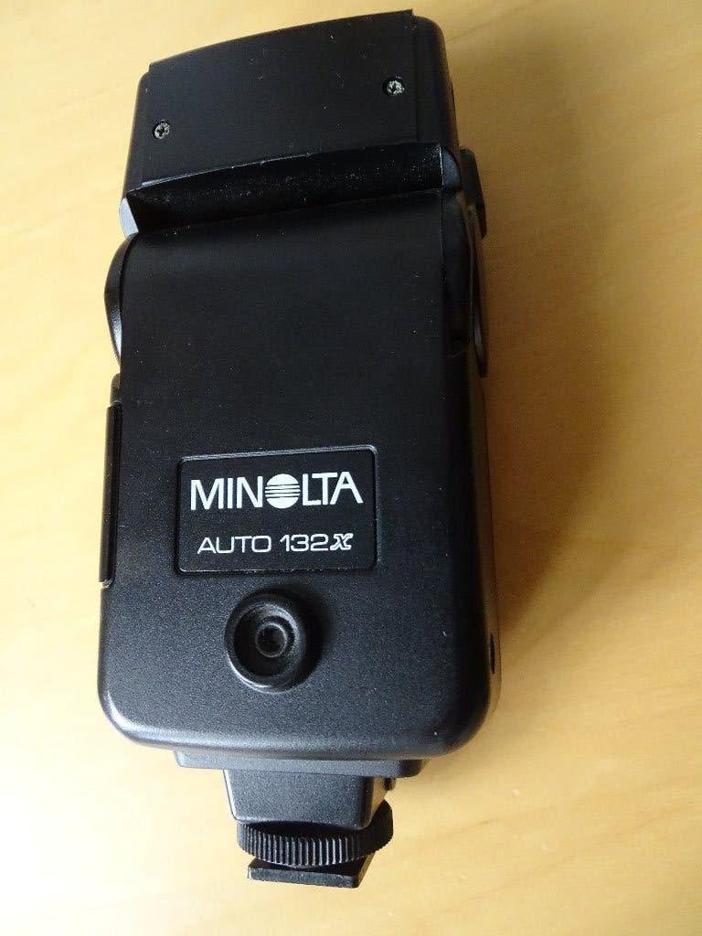 Minolta flitser Auto 132x, Ophalen, Gebruikt, Minolta, Inclusief tas/hoes