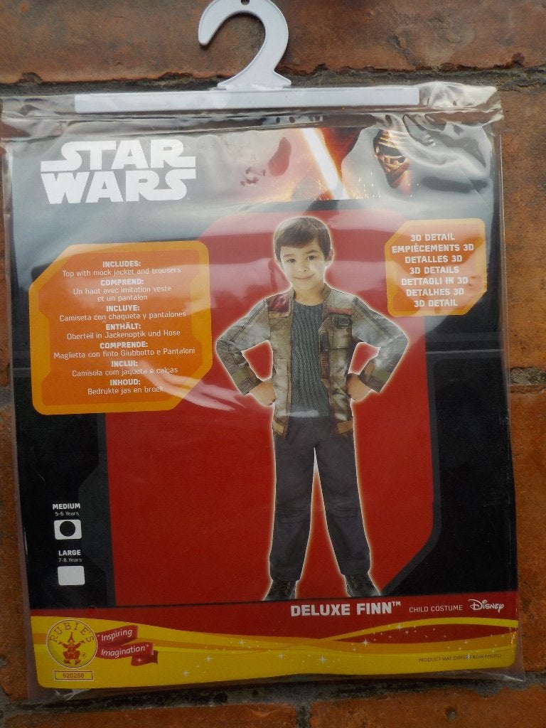5-6 jaar Star Wars Deluxe Finn verkleedkleding - nieuw, Kinderen en Baby's, Carnavalskleding en Verkleedspullen, Ophalen of Verzenden