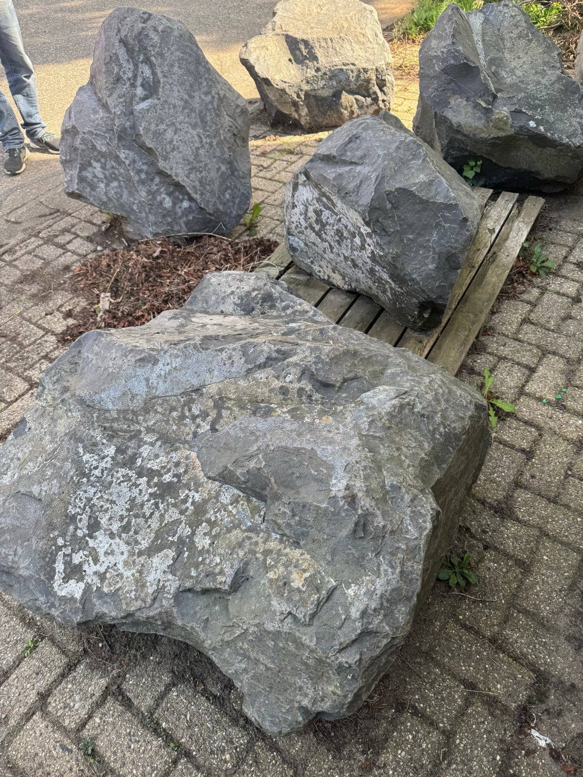6 stuks grote natuurstenen rotsen voor tuin of landschap, Tuin en Terras, Ophalen, Overige materialen, Gebruikt, Kei