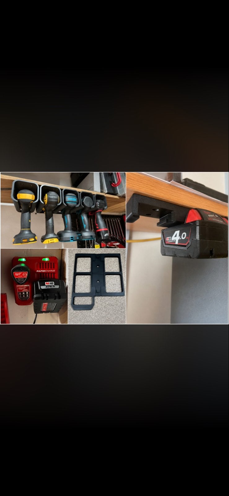 Milwaukee Accu- en Gereedschapshouders (3D geprint), Verzenden, Gebruikt, Overige typen