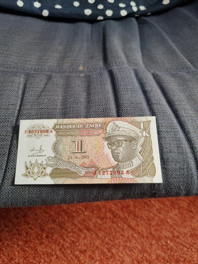 Zaire: een heel mooi UNC 1 nouveau Likuta bankbiljet., Ophalen of Verzenden, Overige landen, Los biljet
