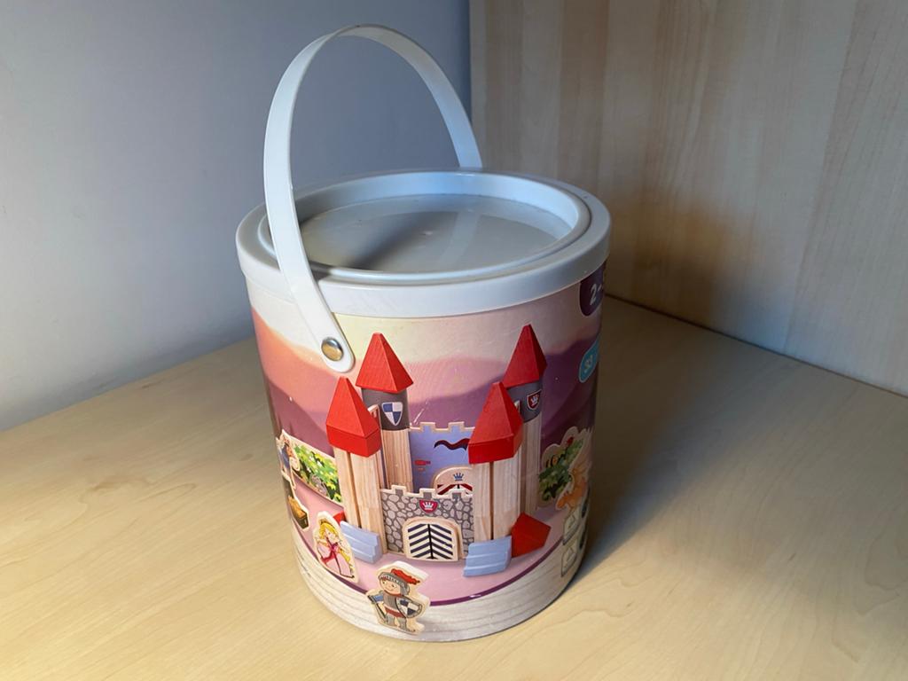 Houten kasteel bouwblokken set, Kinderen en Baby's, Speelgoed | Houten speelgoed, Ophalen of Verzenden, Gebruikt, Overige typen