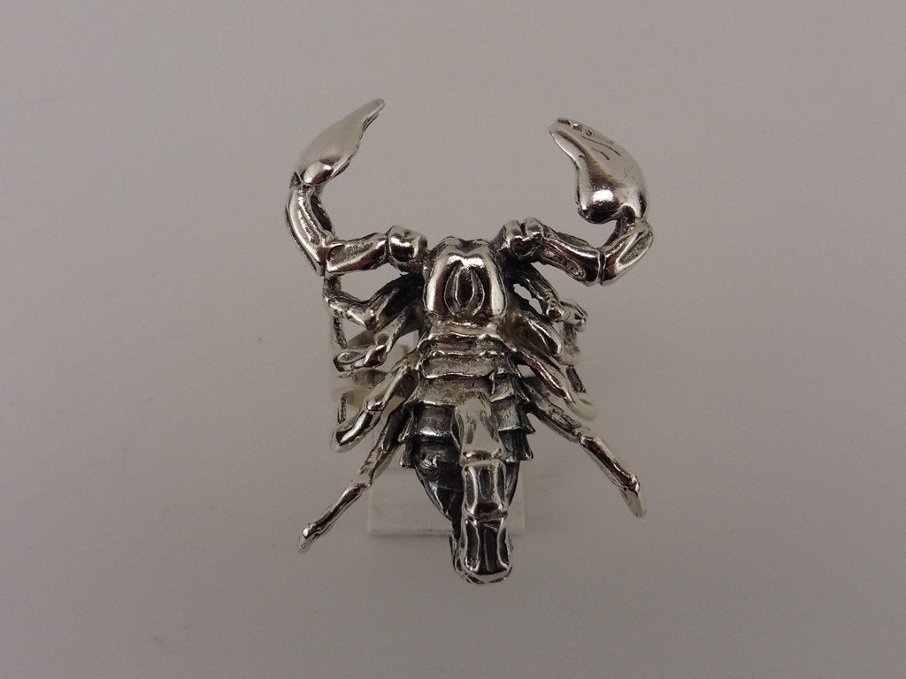 Zilveren ring Schorpioen                                Z177, Gebruikt, Ophalen of Verzenden, ., Dame of Heer