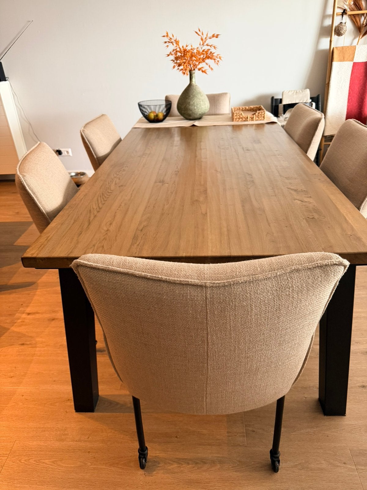 Eetkamertafel, Huis en Inrichting, Tafels | Eettafels, Ophalen, 200 cm of meer, 50 tot 100 cm, Zo goed als nieuw