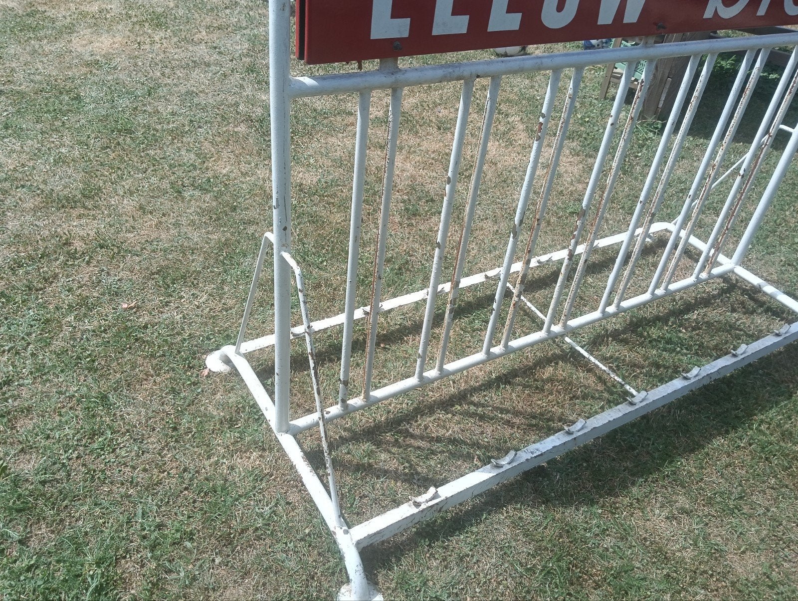 Vintage Leeuw-bier fietsenrek, Ophalen, Gebruikt
