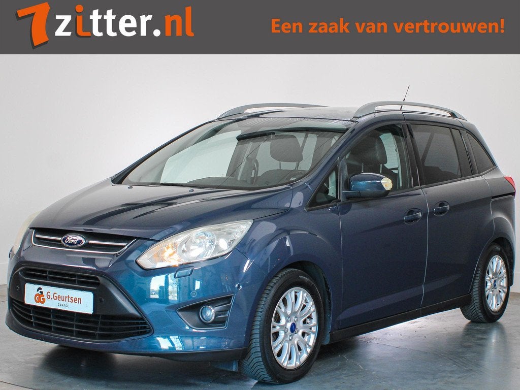 Ford Grand C-Max 1.6 Trend 7-Persoons Airco, Stoelverwarming, Auto's, Voorwielaandrijving, Gebruikt, 750 kg, 4 cilinders