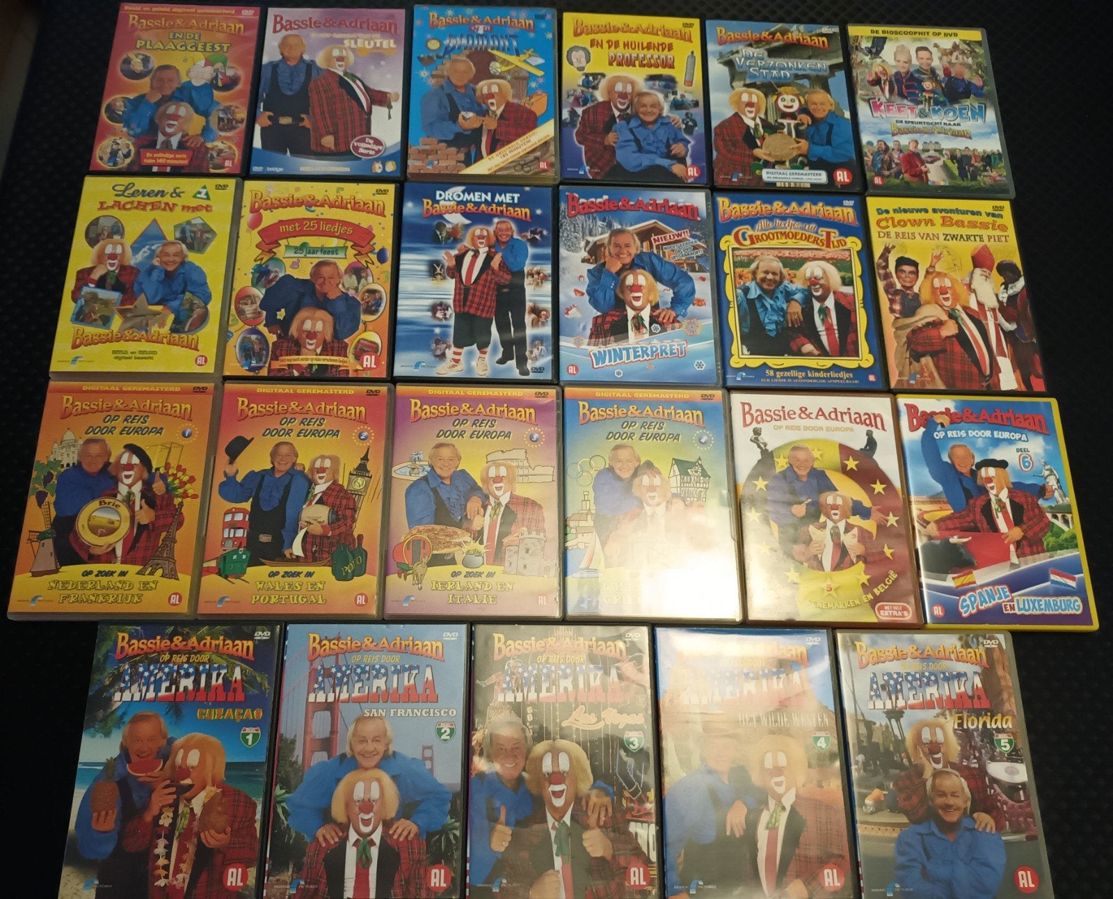 Dvd collectie Bassie en Adriaan, Cd's en Dvd's, VHS | Kinderen en Jeugd, Alle leeftijden, Kinderprogramma's en -films, Overige typen