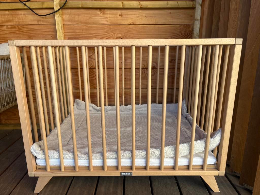 Bopita retro naturel box, Ophalen, Gebruikt, Rechthoekig, In hoogte verstelbaar